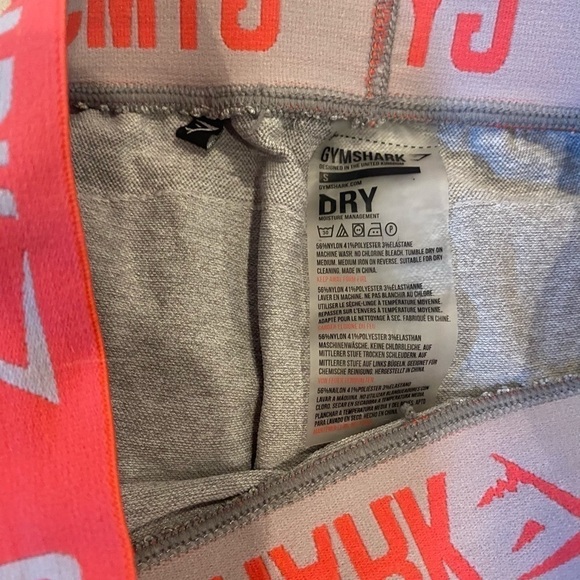 Gymshark Flex Leggings Grey Sherbet Pink Small - Picture 5 of 7